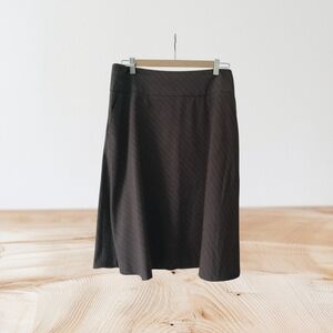 Calvin Klein Dark Brown A-Line Skirt